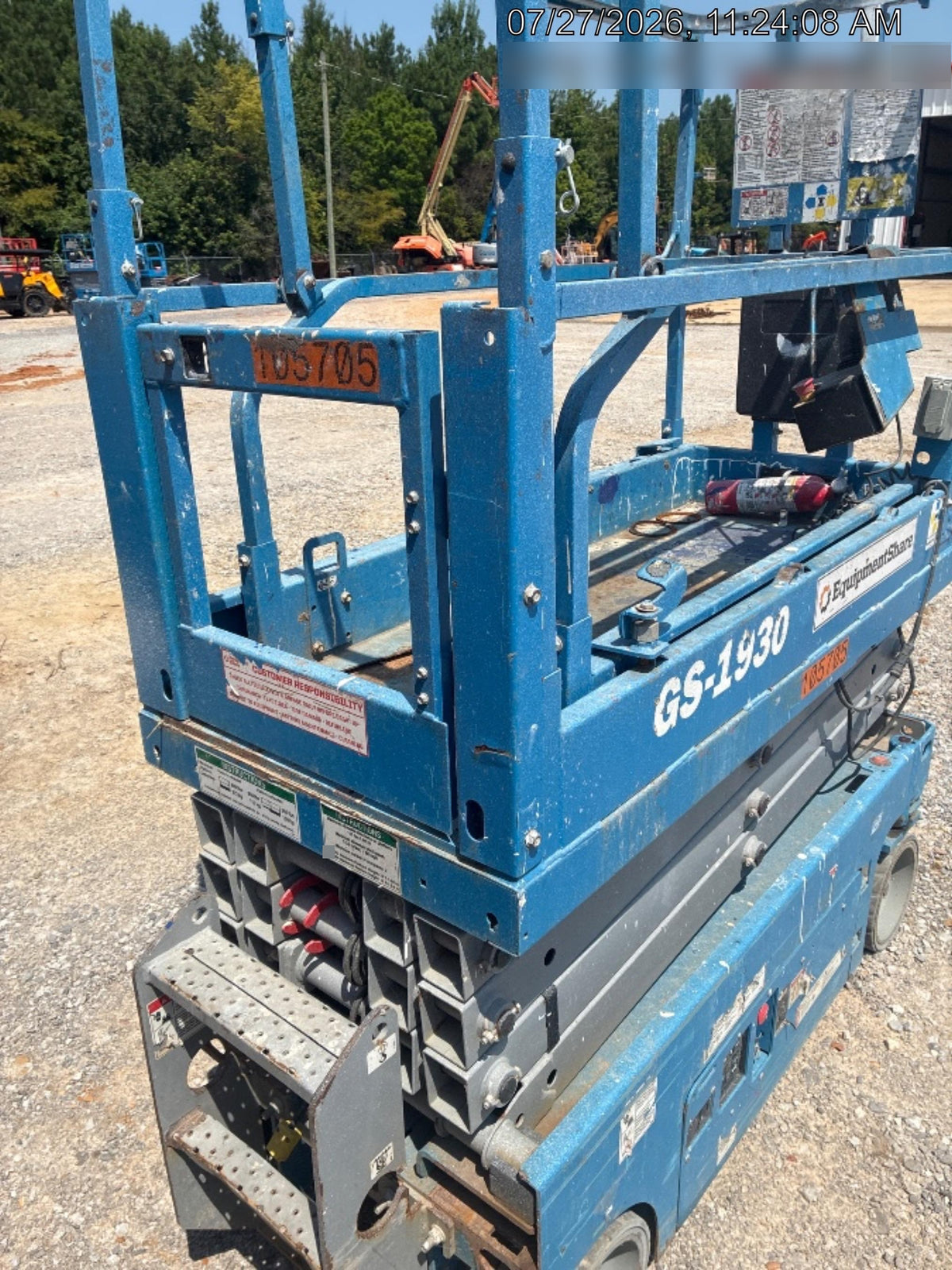 2020 Genie GS-1930 Solid Non Marking Tires, Beacon, Folding rails with half height swing gate