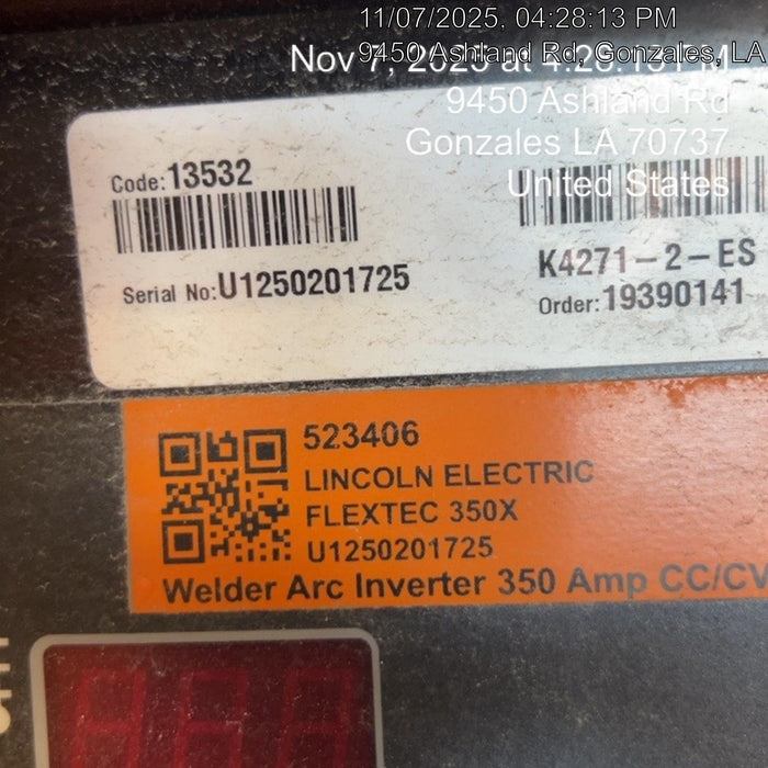 2025 LINCOLN ELECTRIC FLEXTEC 350X