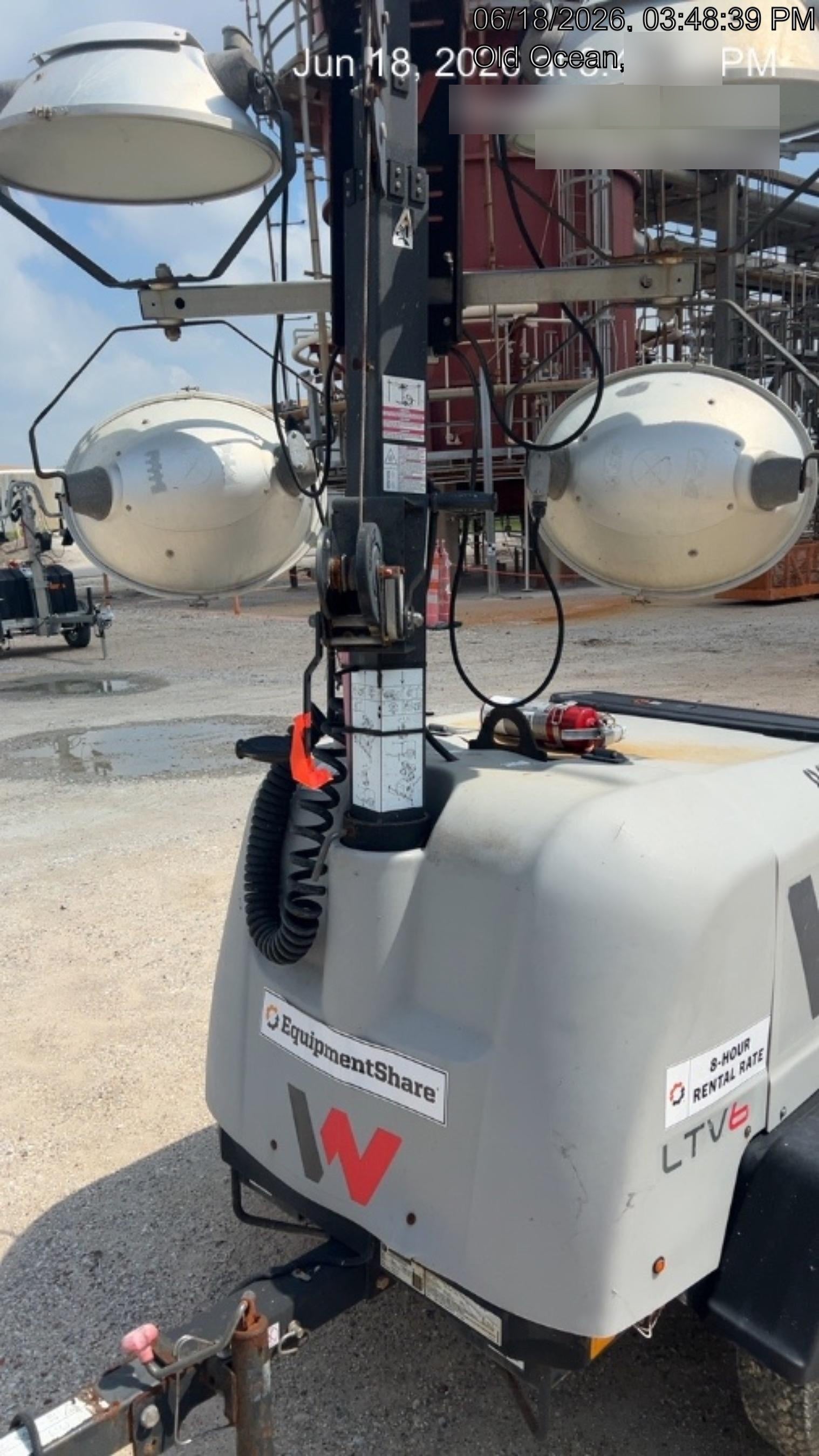 2018 Wacker Neuson LTV6L-MH Wacker Neuson LTV6L Towable Light Tower
