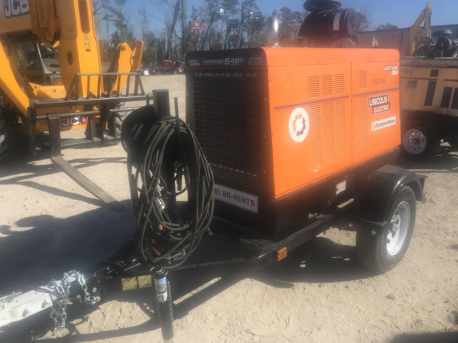 2021 Lincoln Electric Vantage 549X Ready Pak 3, ORANGE (includes trailer, cable rack, fender light kit)