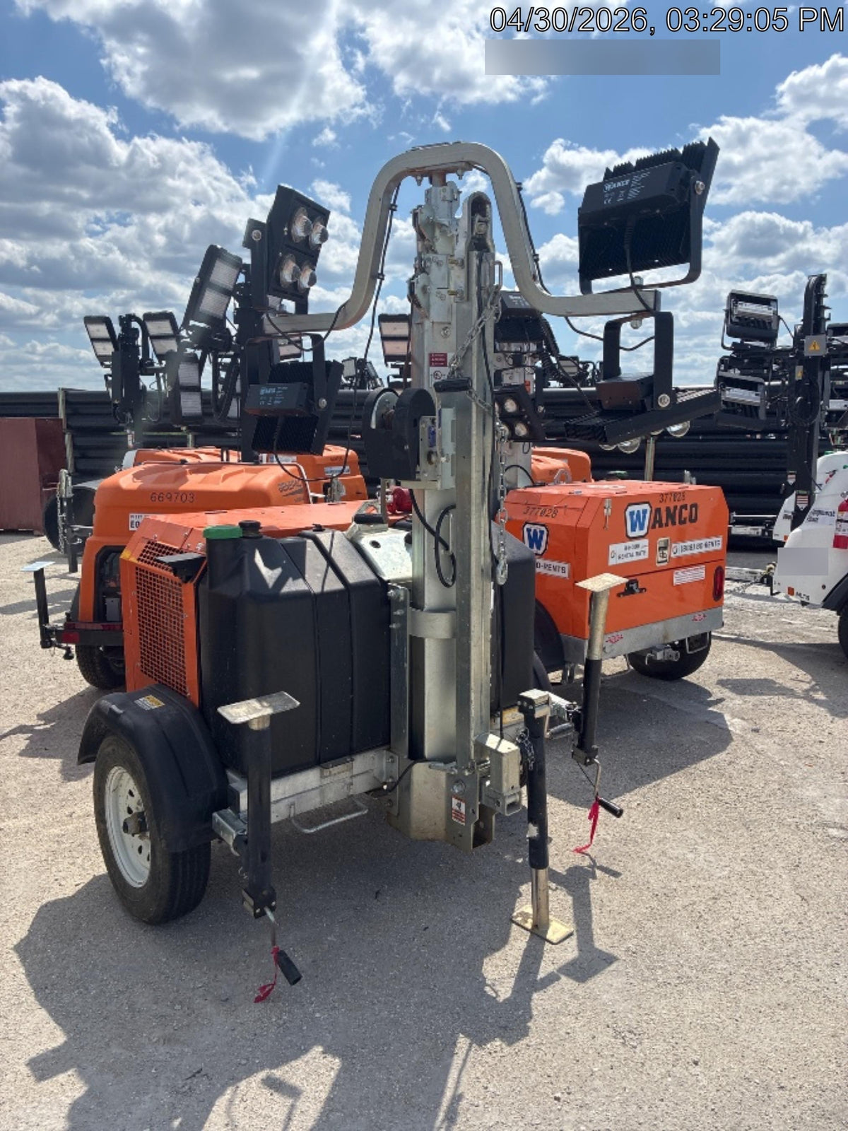 2025 Wanco WLTT-4MM4K Diesel, Mitsubishi L2E, 9.0HP @1800 rpm, Deep Sea Controller, Shore Power Plug, Auto Start, (4) 350W LED Floodlights, 4kW Generator, 60 Gal Fuel Tank, 2" Ball, T3