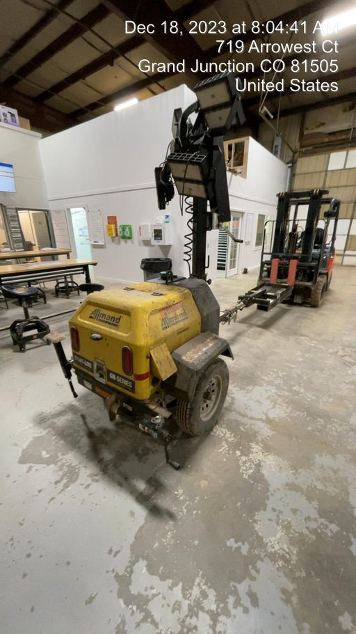 2022 Allmand NLV3GR (4) LED Light Fixture 350W, 23' Vertical Mast, 3kW Prime, Towable, ES Decals, T3