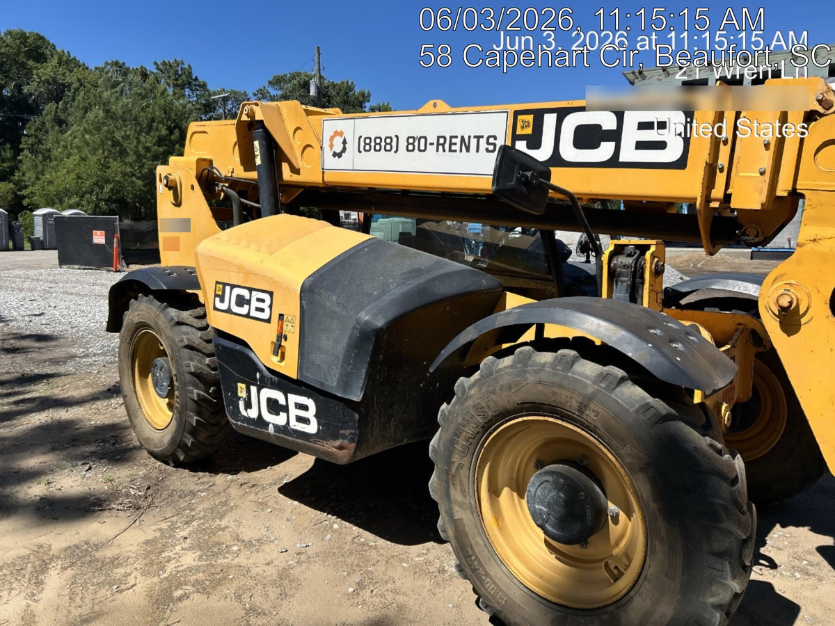 2019 JCB 506-36 Canopy, 74 HP, FF Tires, STD Worklight, Beacon, Aux Hydraulics, Lifting Eye, Back up Alarm, 48" Carriage, 48" Forks