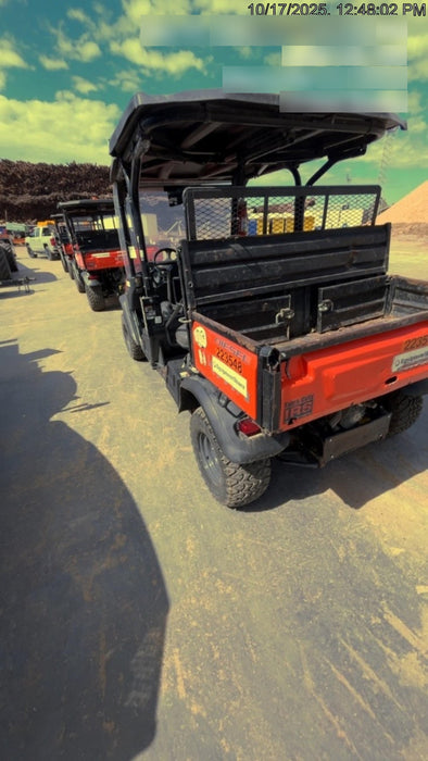 2022 Kubota RTV-X1140W-H Plastic Canopy, Windshield Acrylic Clear, LED Strobe Light, Wire Harness Kit, Back up Alarm