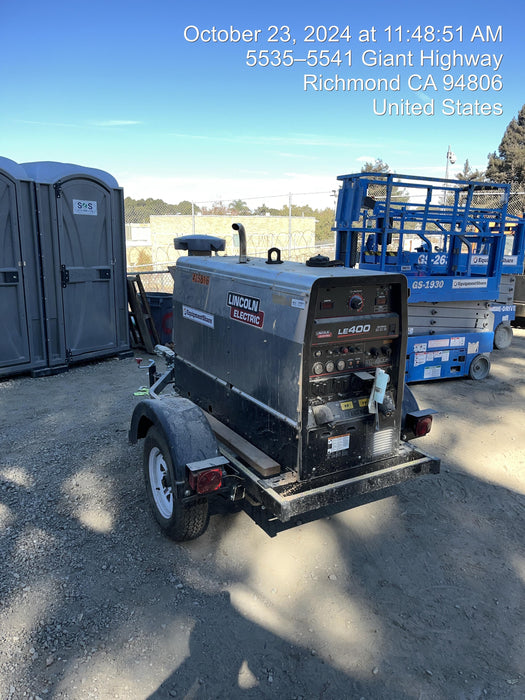 2024 Lincoln Electric LE400 Kubota V1505, Trlr, Cable Rack, Light Kit, ES Decals, T3