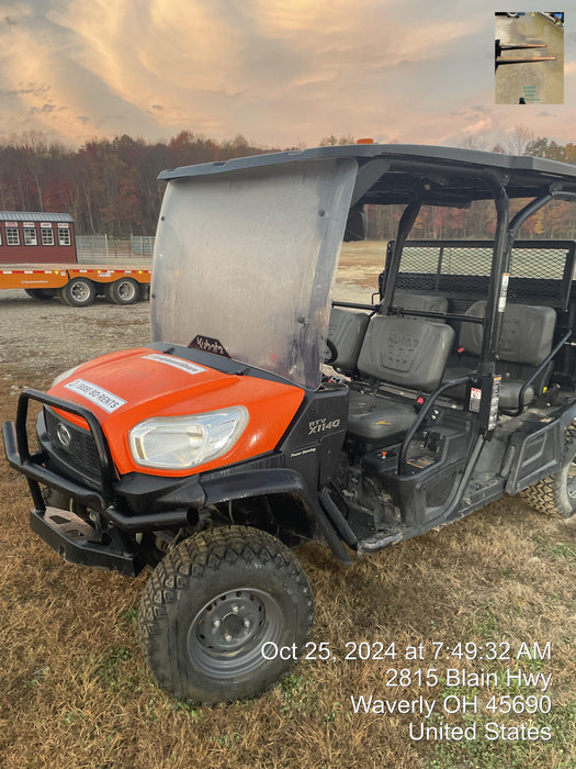 2022 Kubota RTV-X1140W-H Plastic Canopy, Windshield Acrylic Clear, LED Strobe Light, Wire Harness Kit, Back up Alarm