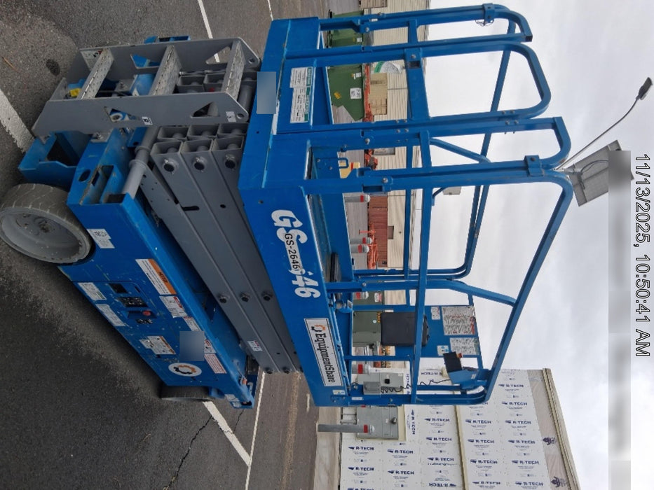 2019 Genie GS-2646 folding rails with full height swing gate