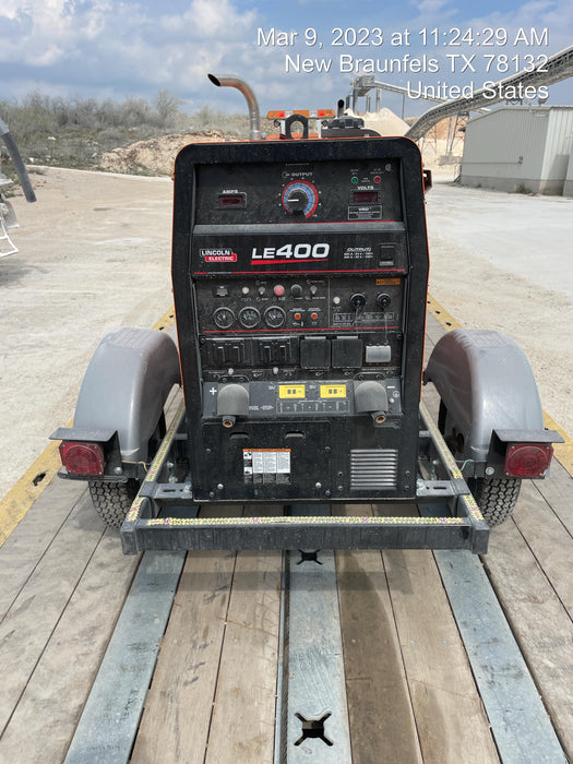 2022 Lincoln Electric LE400 Kubota V1505, Trlr, Cable Rack, Light Kit, ES Decals, T3