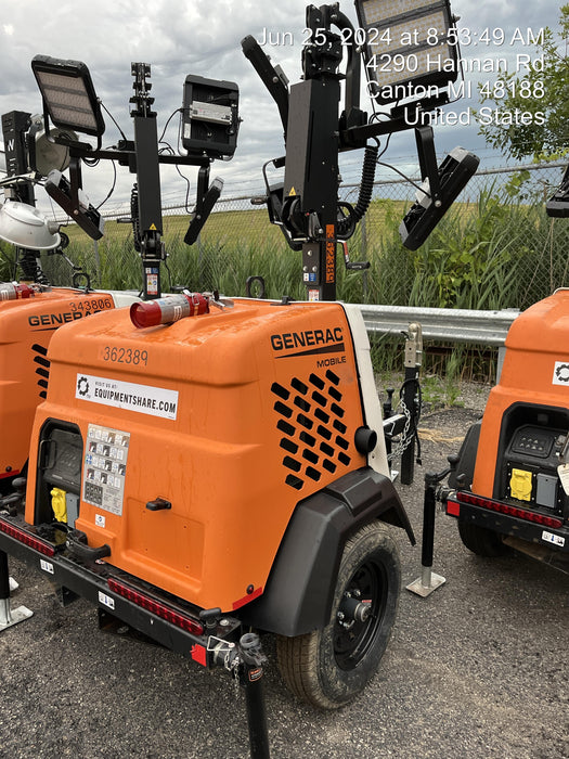 2023 Generac MLT2 Diesel, Flex Switch 120V Input, Powerzone Controller, 
(4) 320W LED Lights, 4kW Generator, 39.9 Gal Fuel Tank, 2" Ball, T3