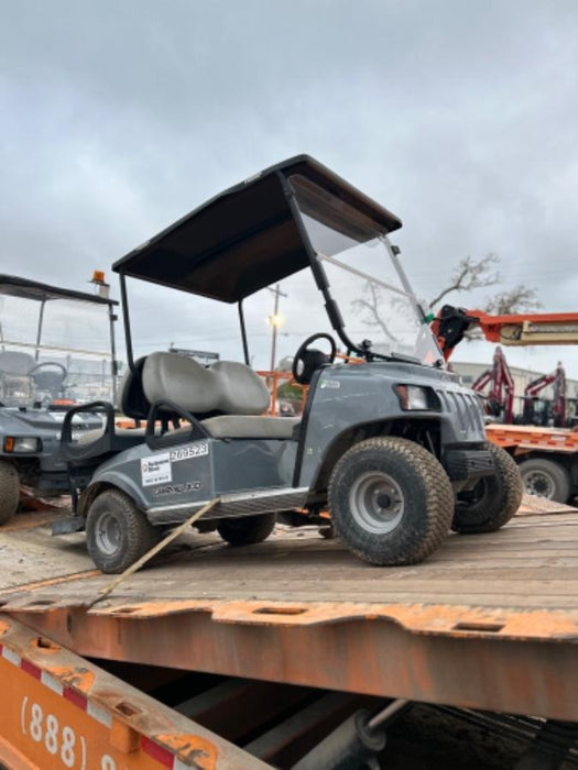 2022 Club Car CA100E Canopy, Fold down Windshield, Beacon, Back up Alarm, All-Trail Trials, HD 8 V Batteries, Trailer Hitch and Ball