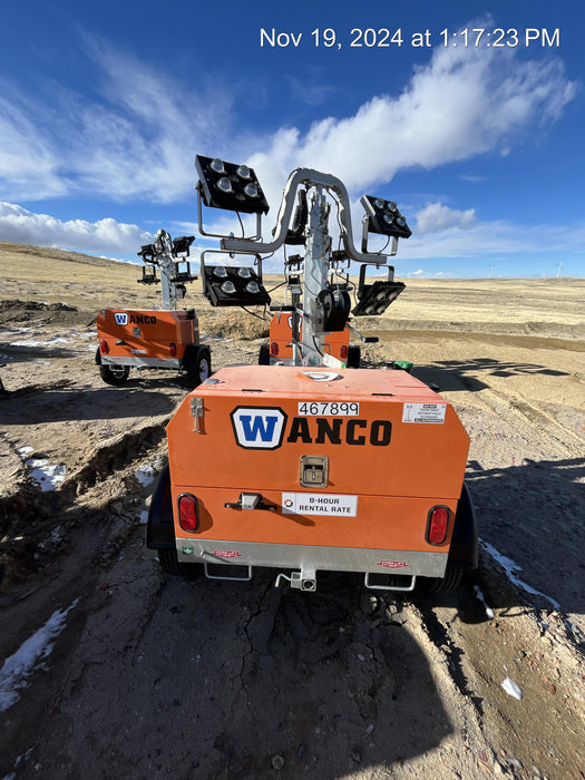 2024 Wanco WLTT-4MM4K Diesel, Deep Sea Controller, Shore Power Plug, Auto Start, (4) 350W LED Floodlights, 4kW Generator, 60 Gal Fuel Tank, 2" Ball, T3