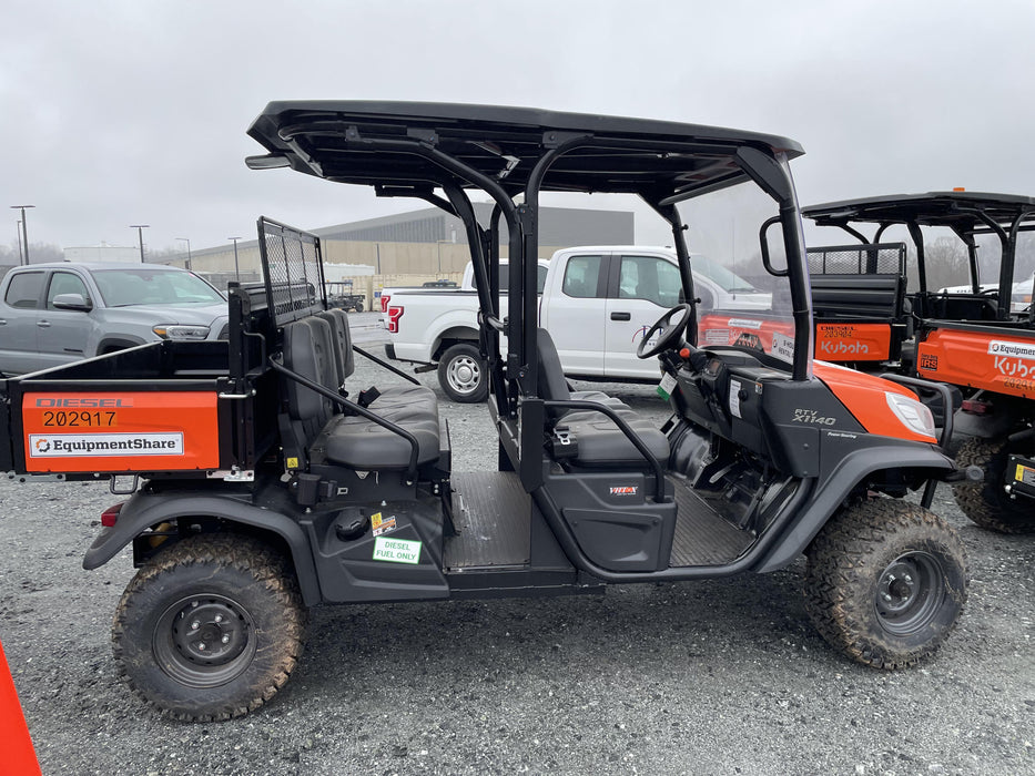 2022 Kubota RTV-X1140W-H Plastic Canopy, Windshield Acrylic Clear, LED Strobe Light, Wire Harness Kit, Back up Alarm