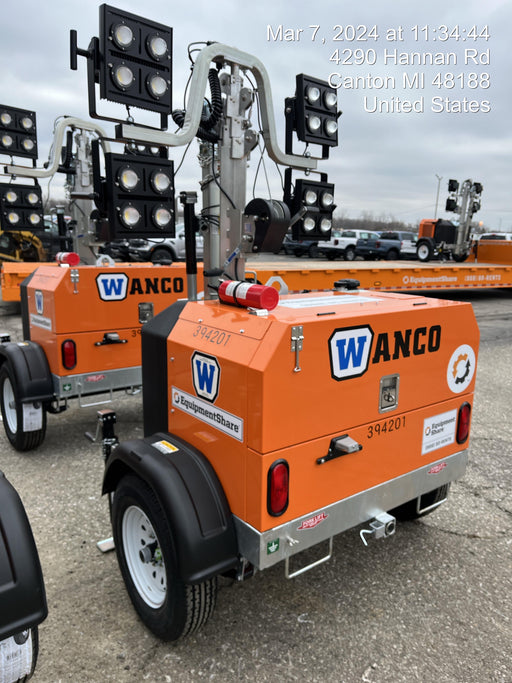 2024 Wanco WLTT-4MM4K Diesel, Deep Sea Controller, Shore Power Plug, Auto Start, (4) 350W LED Floodlights, 4kW Generator, 60 Gal Fuel Tank, 2" Ball, T3