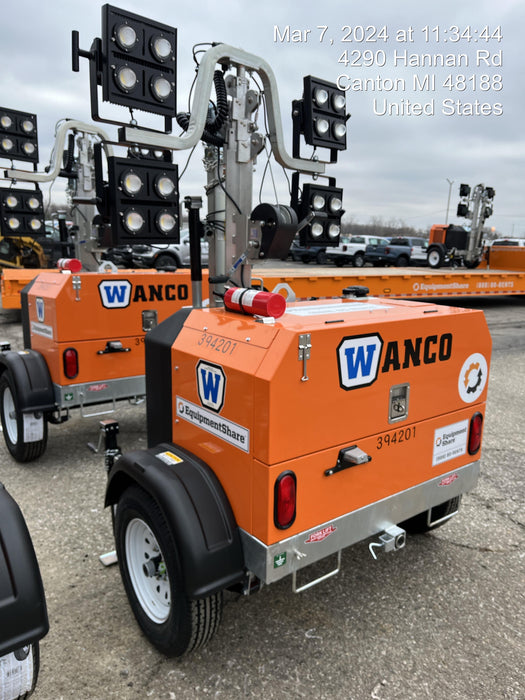 2024 Wanco WLTT-4MM4K Diesel, Deep Sea Controller, Shore Power Plug, Auto Start, (4) 350W LED Floodlights, 4kW Generator, 60 Gal Fuel Tank, 2" Ball, T3