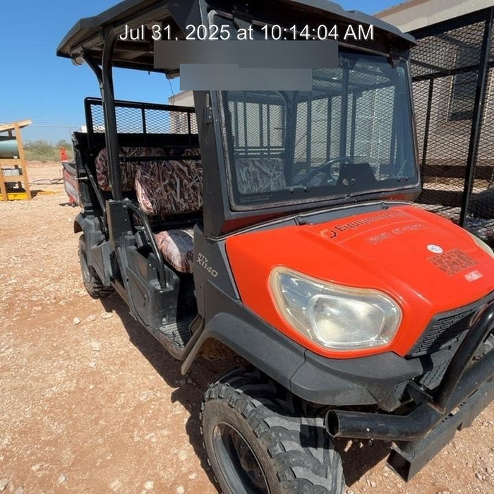 2019 Kubota RTV-X1140W-H 4wd Utility Cart, LED Strobe, Windshield Tempered Glass, Plastic Canopy, Wire Harness Kit, Backup Alarm
