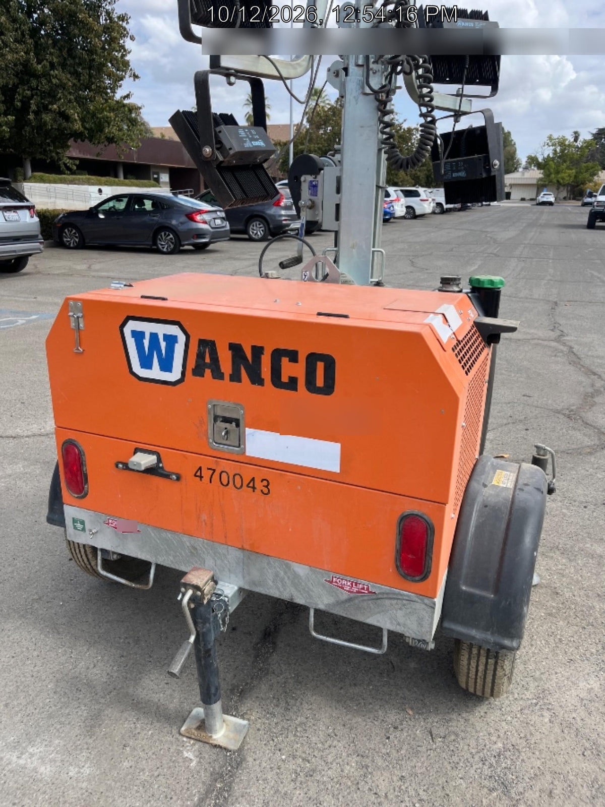 2024 Wanco WLTT-4MM4K Diesel, Deep Sea Controller, Shore Power Plug, Auto Start, (4) 350W LED Floodlights, 4kW Generator, 60 Gal Fuel Tank, 2" Ball, T3