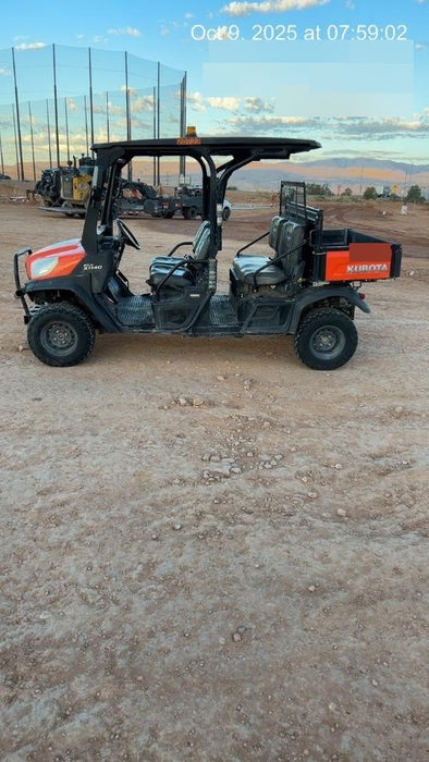 2019 Kubota RTV-X1140 4wd Utility Cart, LED Strobe, Windshield Tempered Glass, Pastic Canopy, Wire Harness Kit, Backup Alarm