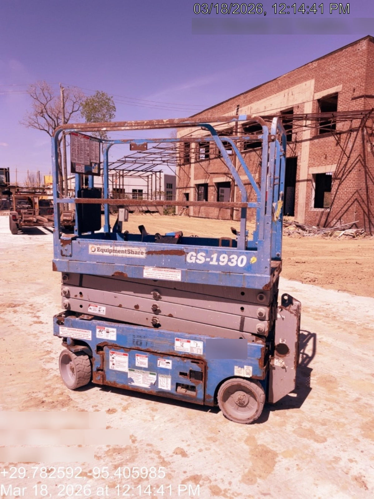 2018 Genie GS-1930 Genie GS-1930 Scissor Lift w/Standard Options