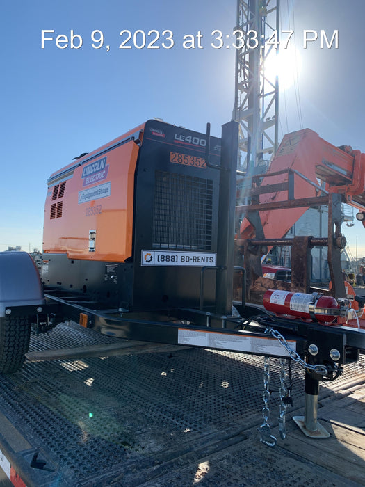 2022 Lincoln Electric LE400 Kubota V1505, Trlr, Cable Rack, Light Kit, ES Decals, T3