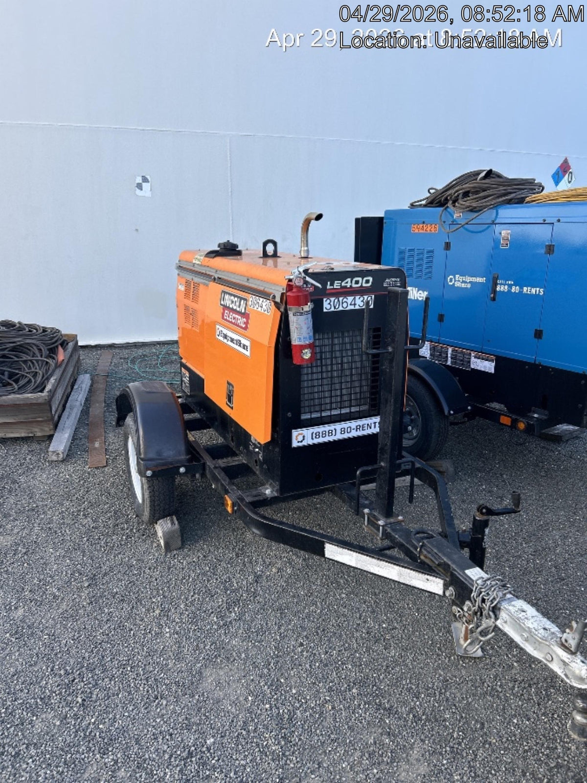 2023 Lincoln Electric LE400 Kubota V1505, Trlr, Cable Rack, Light Kit, ES Decals, T3