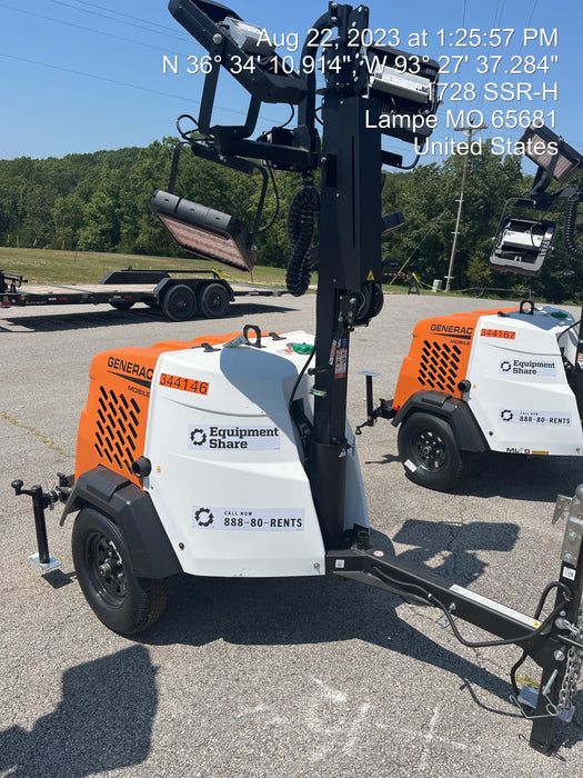 2023 Generac MLT2 Diesel, Flex Switch 120V Input, Powerzone Controller, (4) 320W LED Lights, 4kW Generator, 39.9 Gal Fuel Tank, 2" Ball, T3