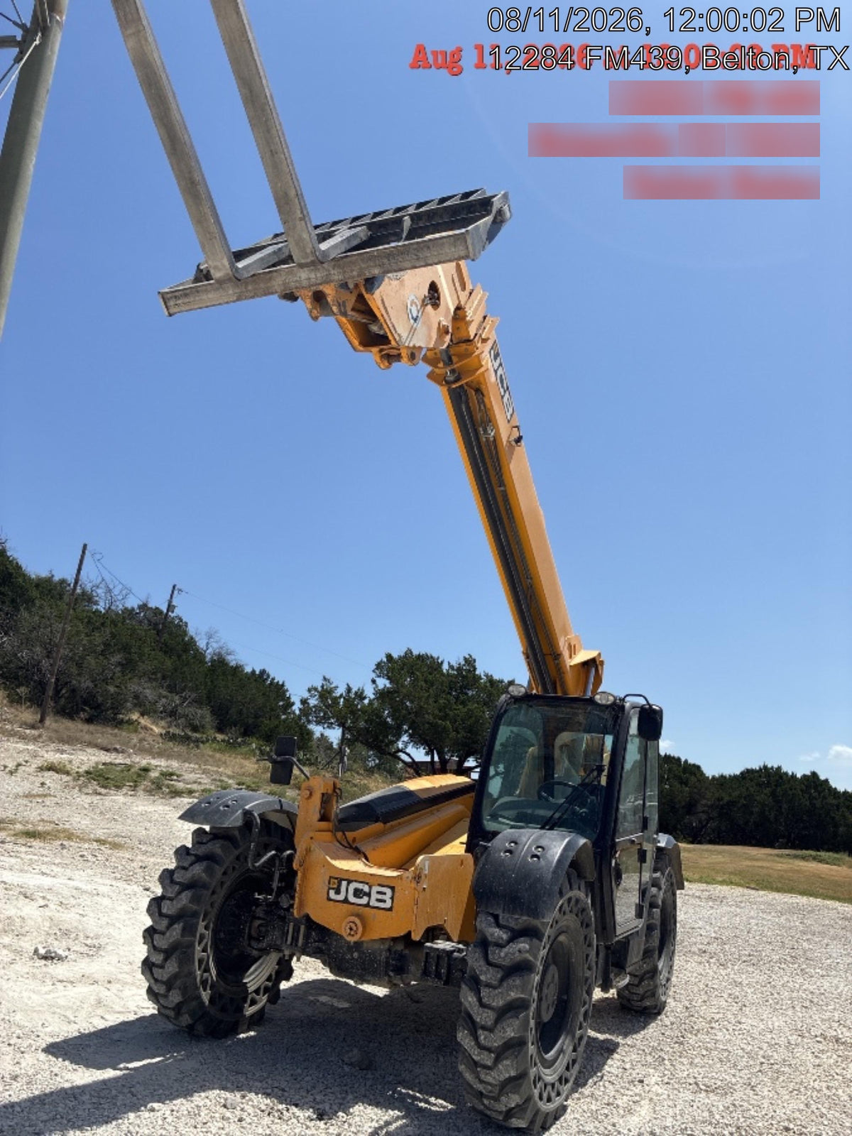 2018 JCB 509-42 JCB 509-42 Enclosed Cab, 74 HP, Solid Tires, Worklights, Beacon, Aux Hydraulics, Lifting Eye