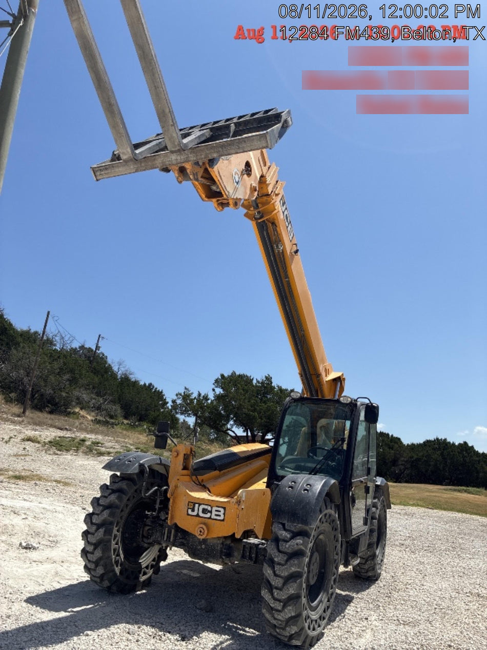 2018 JCB 509-42 JCB 509-42 Enclosed Cab, 74 HP, Solid Tires, Worklights, Beacon, Aux Hydraulics, Lifting Eye