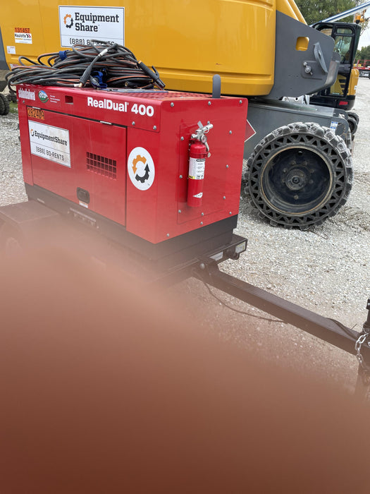 2022 Shindaiwa DGW400MDL Kubota D902 Engine, 23 HP, Dual Op Welder, Wire, Arc, Droop Stick, Tig, and CC Stick Functionality, Simulphase, 3 Phase and 1 Phase Gen Output, Single Axle NB Trlr, Slr Trckl Chrg 12V 12W, Fire Ext