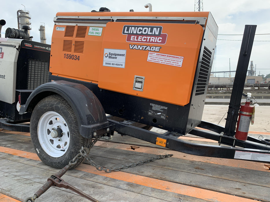 2021 Lincoln Electric Vantage 322 Vantage 322 Ready Pak 3 w/ Decals, ORANGE (includes trailer, cable rack, fender light kit) NO Telematics