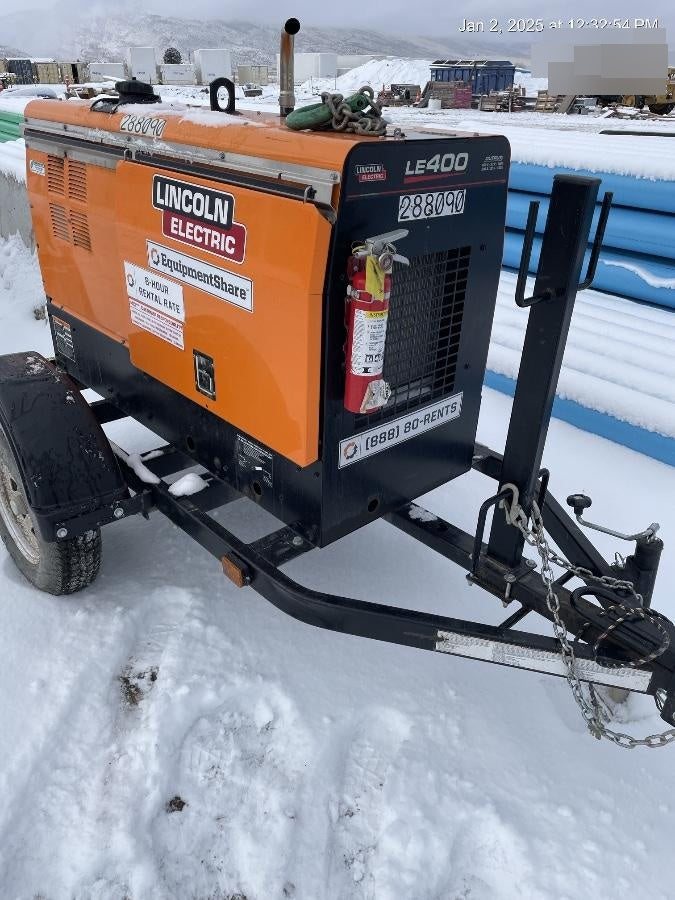 2023 Lincoln Electric LE400 Kubota V1505, Trlr, Cable Rack, Light Kit, ES Decals, T3