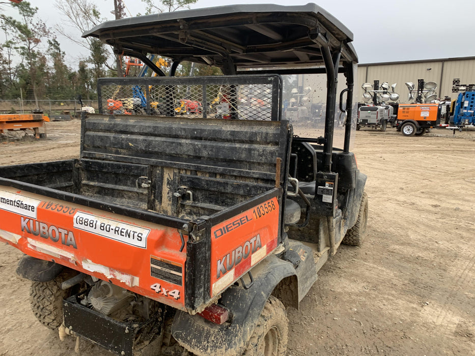 Kubota RTV-X1140W-H 4WD utility cart -LED strobe -Windshield tempered glass -Plastic canopy -Wire harness kit -Backup alarm