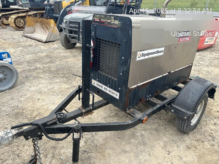 2019 Lincoln Electric Vantage 322 Lincoln Vantage 322 Welder w/Trailer, Light Kit, Cable Rack
