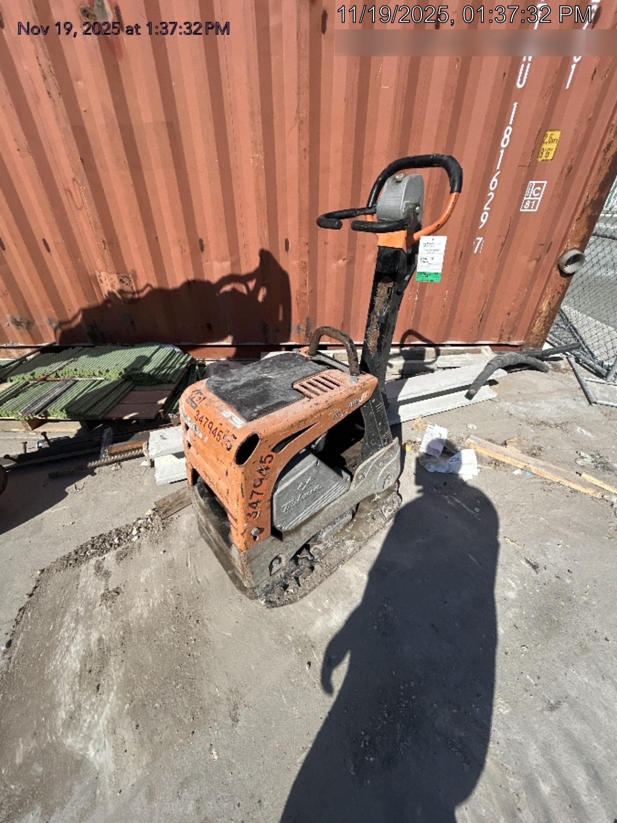 2023 Multiquip MV308GH Honda GX270, 18" Plate, Tachometer