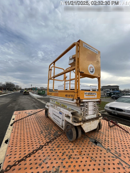 Custom Equipment HB-1430 Hy-Brid Scissor Lift
Platform capacity up to 670 lbs
Working height up to 20 ft
Weighs under 1,700 lbs
Non-marking wheels