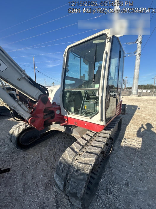 2019 Takeuchi TB290 Cab/Heat/AC w/Rubber Tracks, Auxiliary Hydraulics, Dozer Blade, Manual QC, 18/24/36" Buckets, Hydraulic Thumb Installed