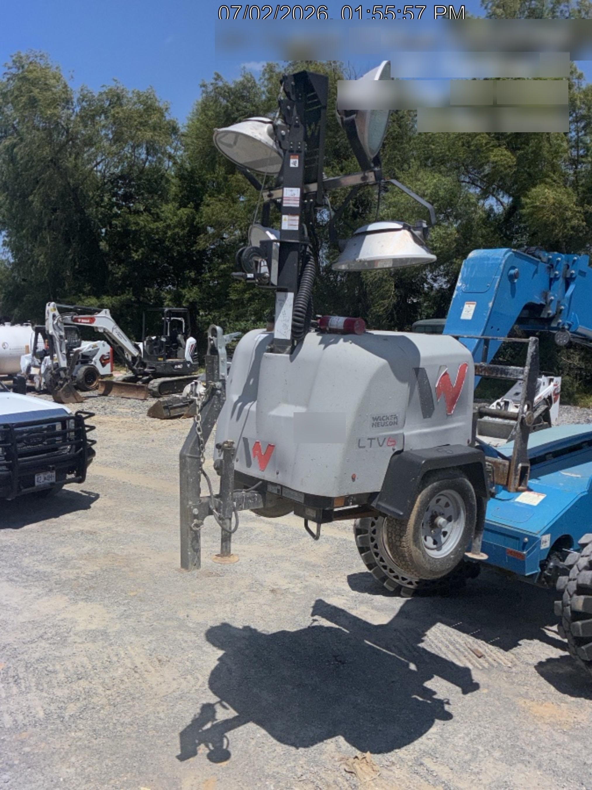 2019 Wacker Neuson LTV6L-MH Wacker Neuson LTV6L Mobile Light Tower w/Fuel Level Sensor Installed