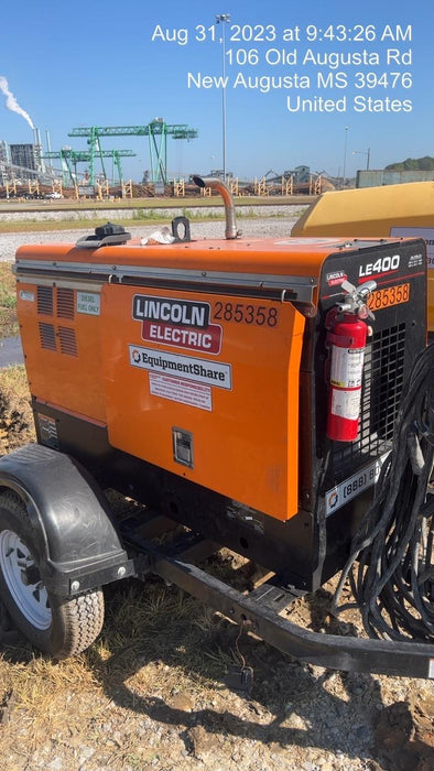 2022 Lincoln Electric LE400 Kubota V1505, Trlr, Cable Rack, Light Kit, ES Decals, T3