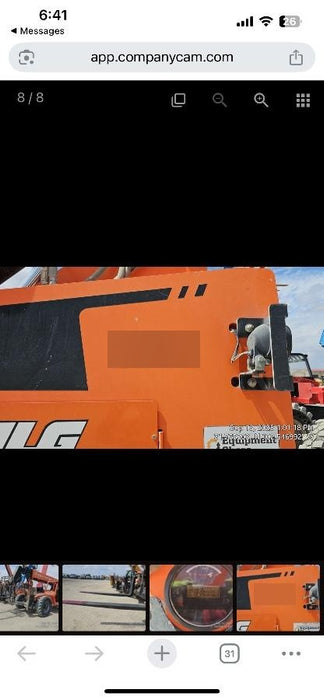 2018 Skytrak 10054 Skytrak 10054 10K Telehandler w/Open ROPS Solid Tires, LED Work Lights, Rotating Beacon, 60" Carriage/60" Forks