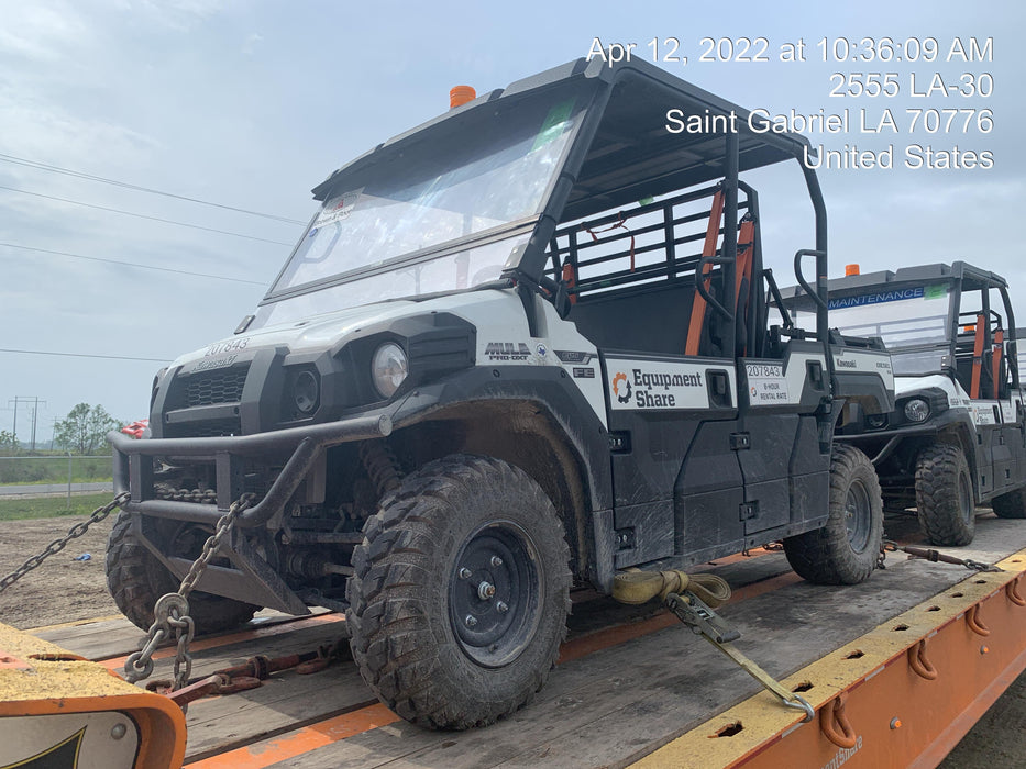 2022 Kawasaki Mule PRO-DXT Standard Options, Backup Alarm, Beacon, Plastic Hard Top, Poly Windshield, Horn Kit