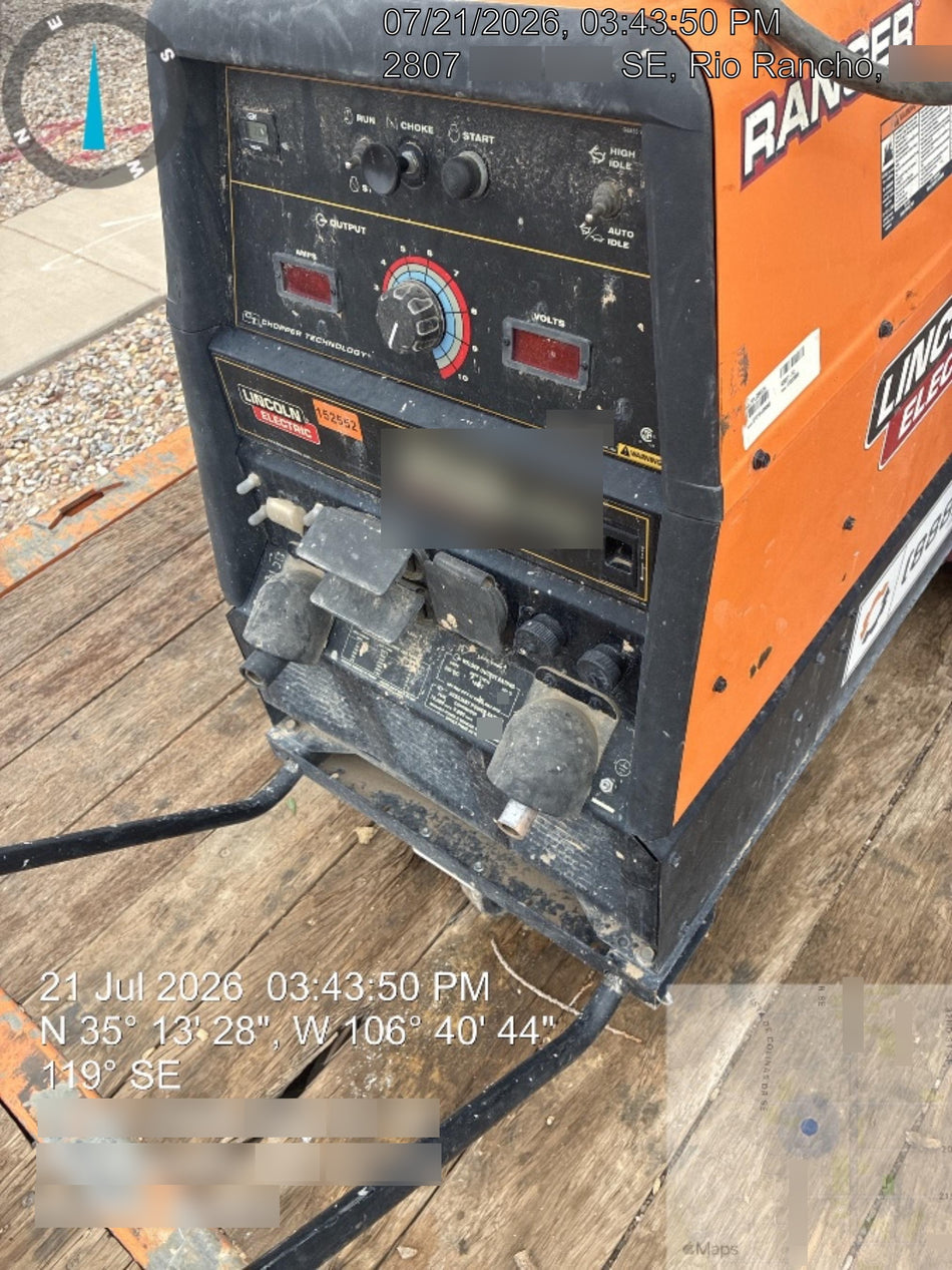 2021 Lincoln Electric Ranger 305 LPG LPG One-Pak (includes undercarriage, tank holder & tank strap) ORANGE