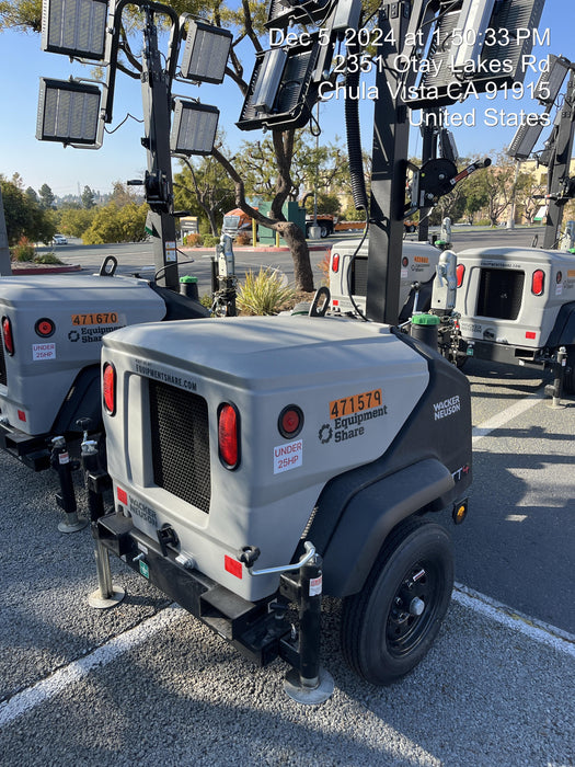 2024 Wacker Neuson LTT4 Diesel, Kohler KDW702, Deep Sea Controller, Auto Start, LED 320W, Bypass Outlet, T3