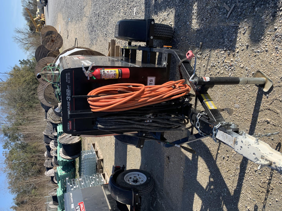 2020 Lincoln Electric Vantage 322 Welder Ready-Pak 3, w/ GPS & Decals (includes trailer, cable rack, fender light kit)