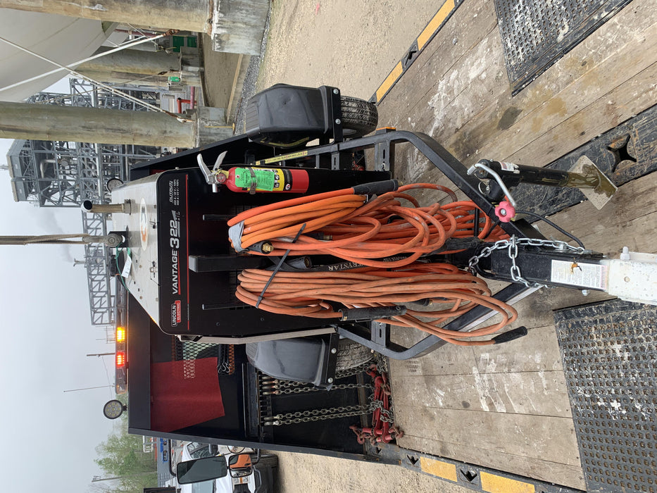 2019 Lincoln Electric Vantage 322 Welder Ready-Pak 3, Two wheel trailer, Fender and Light kit, Cable Rack