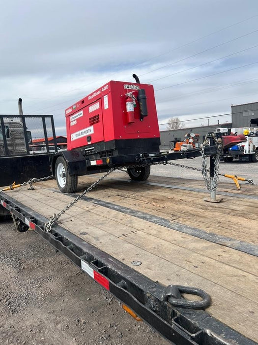 2022 Shindaiwa DGW400MDL Kubota D902 Engine, 23 HP, Dual Op Welder, Wire, Arc, Droop Stick, Tig, and CC Stick Functionality, Simulphase, 3 Phase and 1 Phase Gen Output, Single Axle NB Trlr, Slr Trckl Chrg 12V 12W, Fire Ext