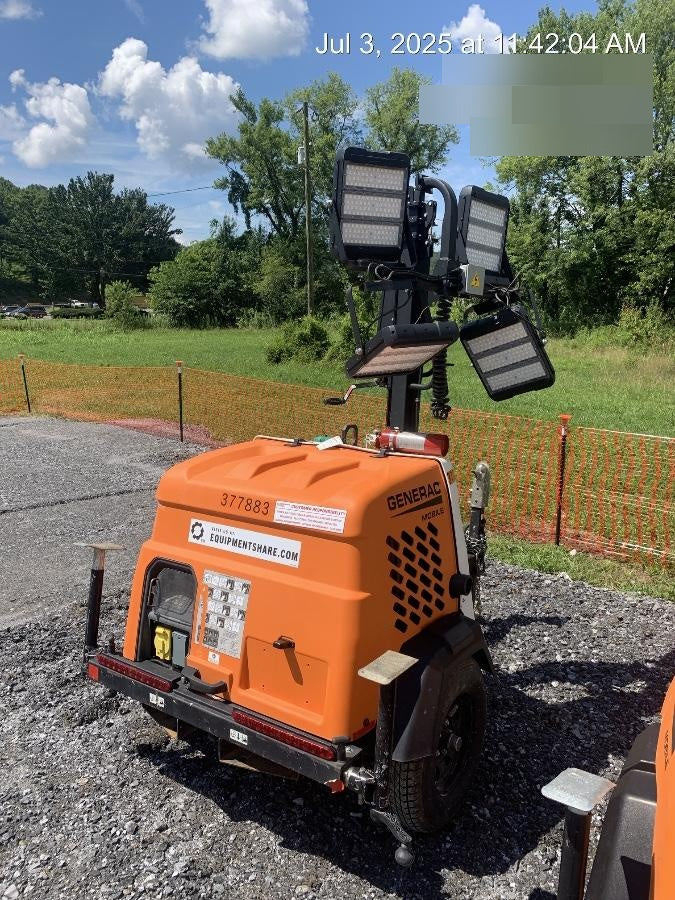 2023 Generac MLT2 Diesel, Flex Switch 120V Input, Powerzone Controller, 
(4) 320W LED Lights, 4kW Generator, 39.9 Gal Fuel Tank, 2" Ball, T3