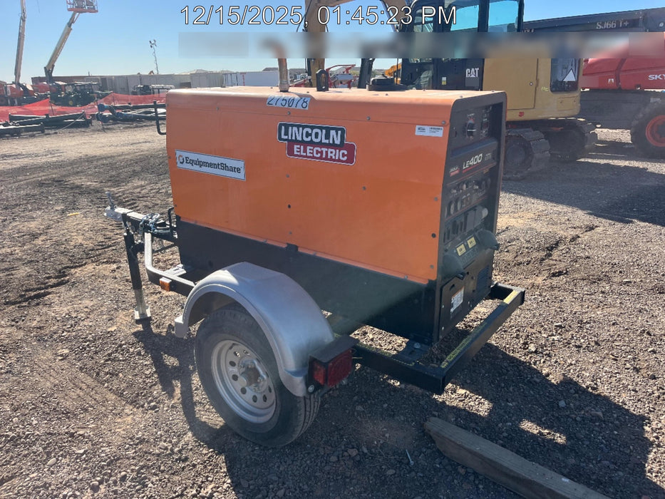 2022 Lincoln Electric LE400 Kubota V1505, Trlr, Cable Rack, Light Kit, ES Decals, T3