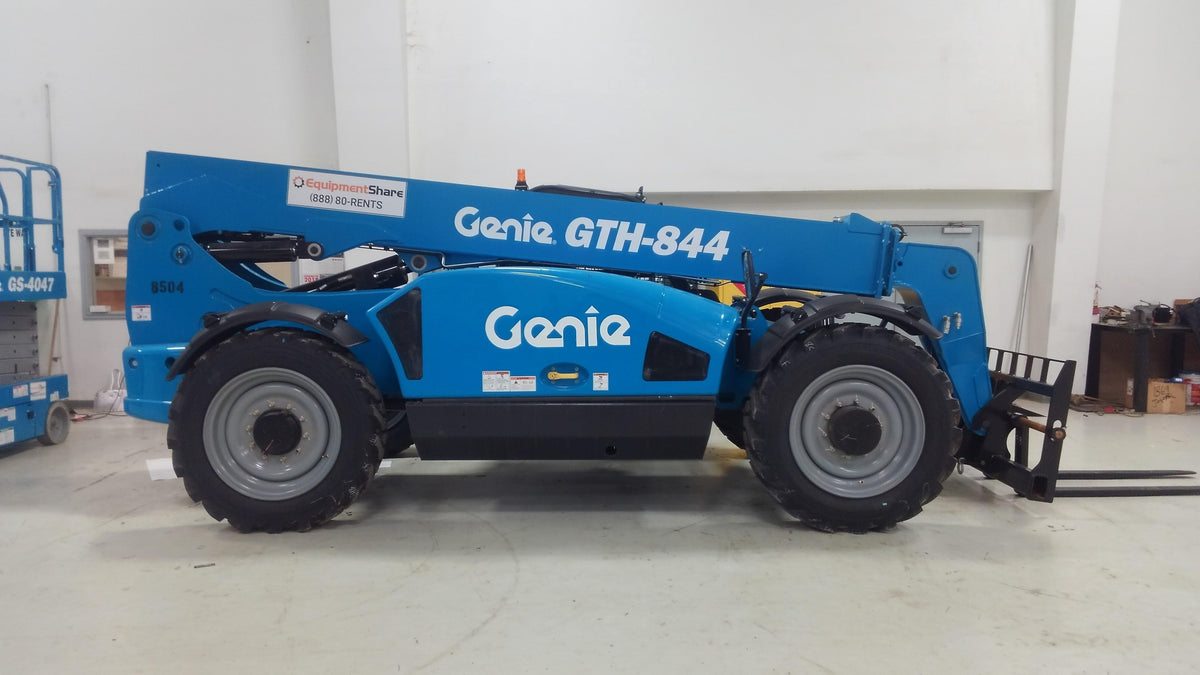 2018 Genie GTH-844 Genie GTH-844D w/Open ROPS, FF Tires, Work Light/Beacon, 60" Carriage and Forks