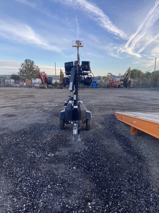 2021 Allmand NLV3GR (4) LED Light Fixture 350W, 23' Vertical Mast, 3kW Prime, Towable, Deep Sea L401, Leveling Jacks, Yanmar T4F 5.8hp