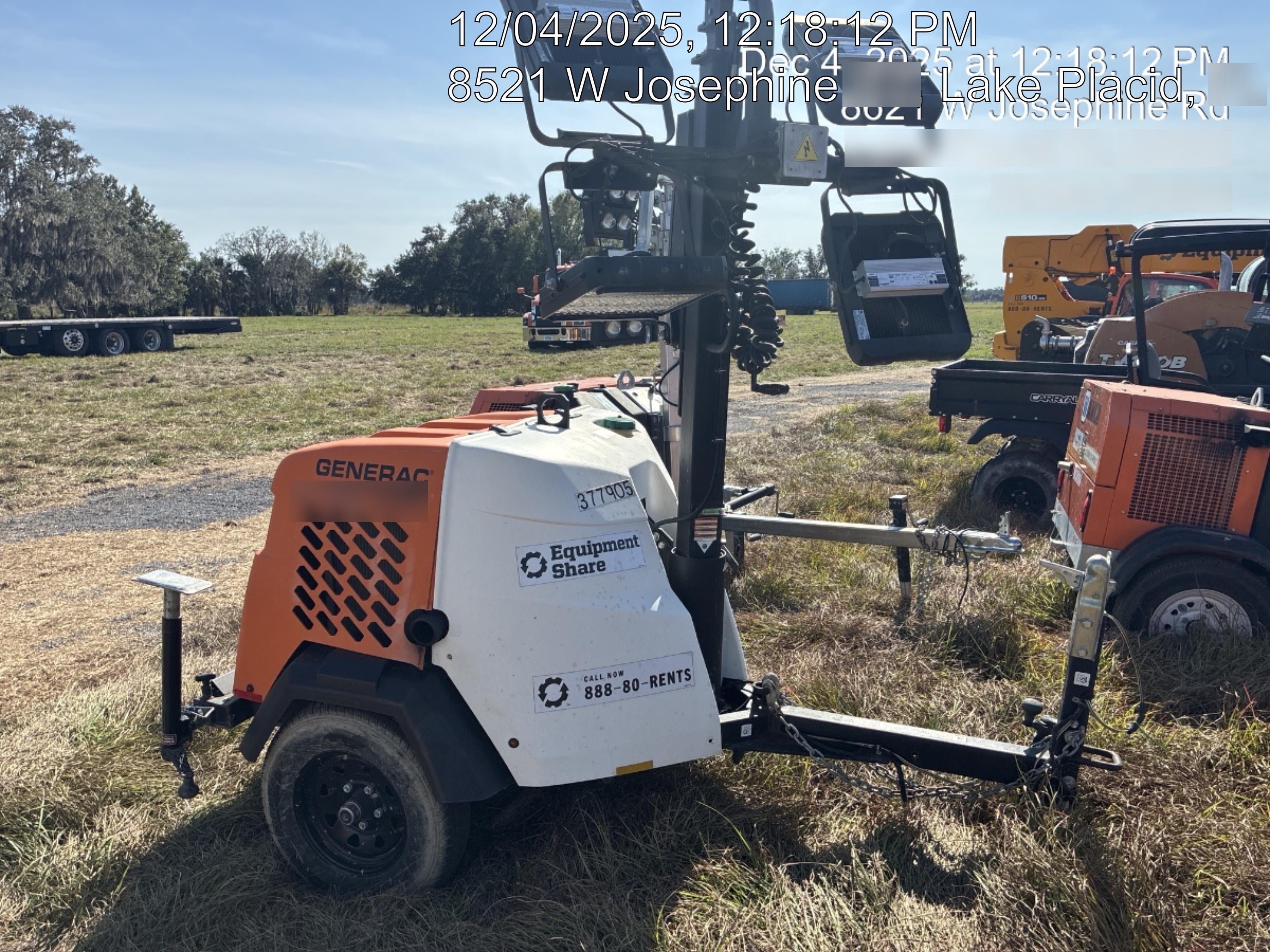 2023 Generac MLT2 Diesel, Flex Switch 120V Input, Powerzone Controller, 
(4) 320W LED Lights, 4kW Generator, 39.9 Gal Fuel Tank, 2" Ball, T3