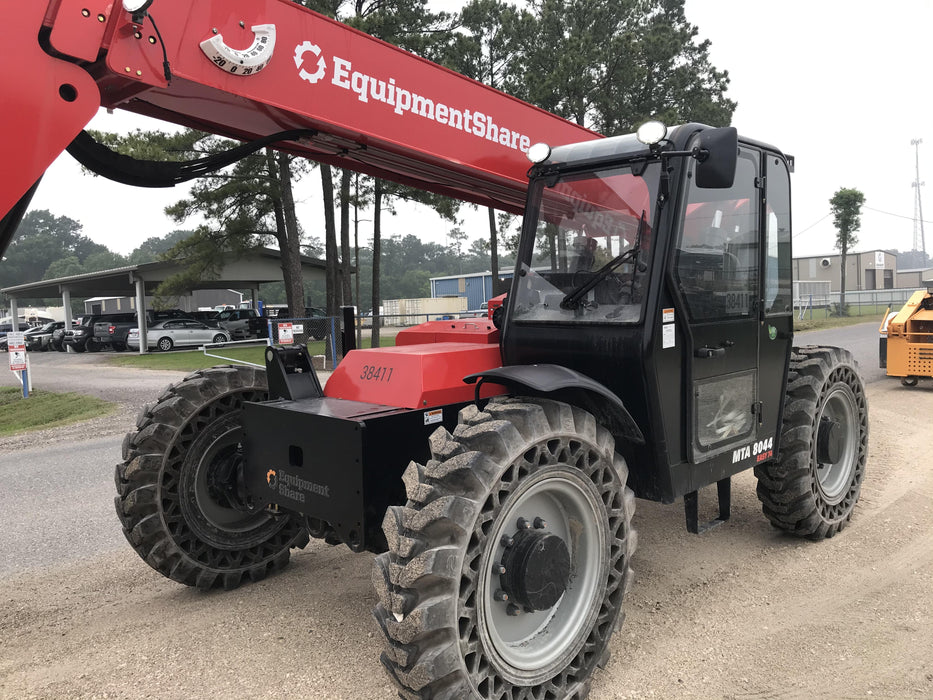 2019 Manitou MTA8044 74hp T4F, Cab/Heat/Air, Cab and Boom LED work lights, Auxiliary Hydraulics, Solid Tires, Amber strobe, Lift Hook 66" Carriage, 60" Forks